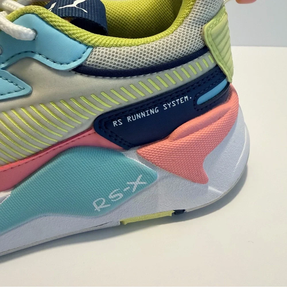 Puma RS-X Core JR Junior White-Dark Denim-Gulf Stream Free - Picture 7 of 11